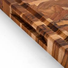 Tbua para churrasco em madeira invertida teca Stolf 58,5x38cm