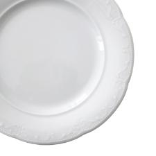 Prato raso em porcelana Mesatua Sense 26cm branco