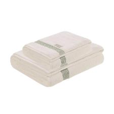 Jogo de banho e rosto Trussardi Reali 2 peas 86cmx1,50m Branco/Verde
