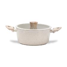 Jogo de panelas antiaderente Brinox Ceramic Life Sirius 6 peas vanilla