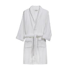 Roupo feminino 100% algodo Trussardi Amlia GG branco e nocciola