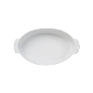 Forma oval M em porcelana Germer 31,5x18,5cm 1800ml branca