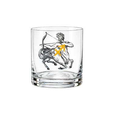 Copo wisk em cristal Bohemia Zodiac Sargitrio 280ml