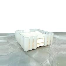 Porta-guardanapo quadrado em bio plstico Guzzini Dolcevita 19,6x8,4cm prola