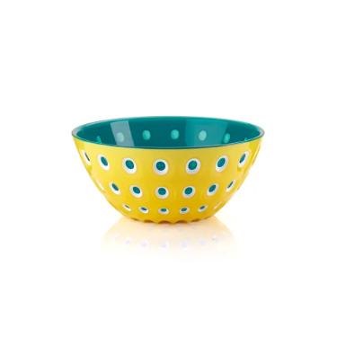 Saladeira bowl em acrlico Guzzini Le Murrine 25cm amarelo com gua marinha