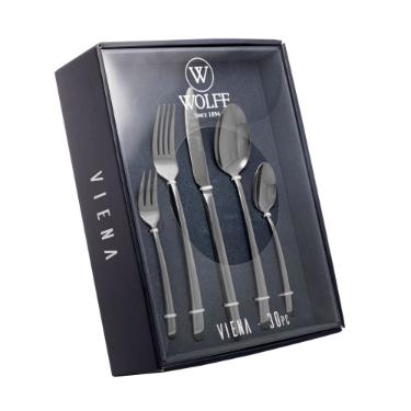 Faqueiro em Ao Inox Wolff Viena 30 Peas com Caixa Litografada ideal para presente: Charme e Praticidade para Sua Mesa