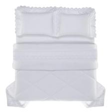 Edredom King 290x250cm 100% Algodo Egpcio Trussardi Romanza Branco