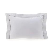 Fronha Avulsa Padro Cetim 300 Fios Trussardi Portello Branco e Ardsia