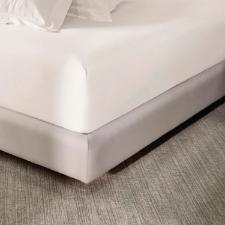 Lenol com elstico Trussardi Grasso cetim 300 fios king 193x203x40cm branco