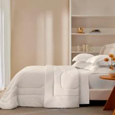 Edredom Trussardi Grasso cetim 300 Fios solteiro 180x270cm branco