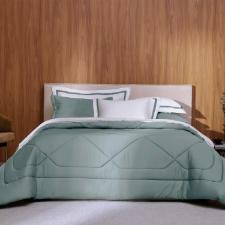 Edredom Trussardi Grasso cetim 300 Fios solteiro 180x270cm azul mar