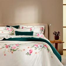 Jogo de cama Trussardi Rosette em algodo 300 fios queen 4 peas estampado