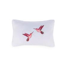 Almofada bordada em algodo Trussardi Venere 300 Fios 30x50cm branco
