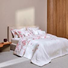 Almofada bordada em algodo Trussardi Venere 300 Fios 30x50cm branco