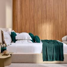 Peseira tricot em algodo Trussardi Volastra 80x220cm alberi