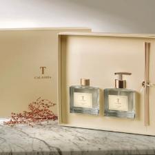Jogo de leo em vidro Trussardi Calabria difusor e sabonete 200ml 2 peas