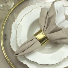 Jogo de jantar em porcelana Wolff Maldivas 42 peas filete ouro 18179