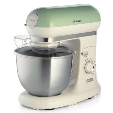Batedeira planetria Ariete 1588 Vintage verde 7 velocidades tigela inox 1200w 220 volts