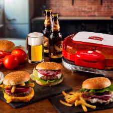Grill Sanduicheira Burger Ariete 205 Retr Party Time vermelha 1200w 220 volts