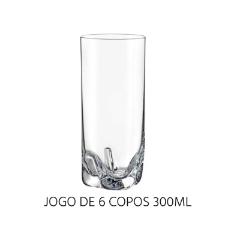 Jogo de 6 copos long drink Bohemia Crystal Trio 20.589.300 300ml