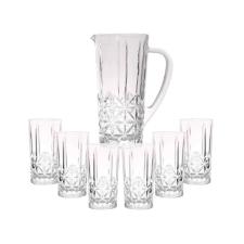 Jogo de jarra com copos Wolff 20749 Queen 7 peas 1,2L/320ml em vidro