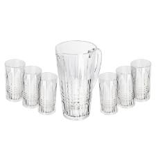 Jogo de jarra com copos Wolff 20749 Queen 7 peas 1,2L/320ml em vidro