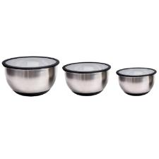 Jogo de bowls tigelas em inox com tampas plsticas Kenya P/M/G 3 peas