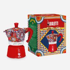 Cafeteira moka em alumnio 3 xcaras Bialetti Dolce & Gabbana 130ml vermelha
