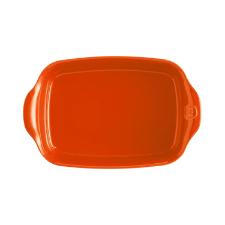 Travessa retangular em cermica Emile Henry 22x14cm laranja
