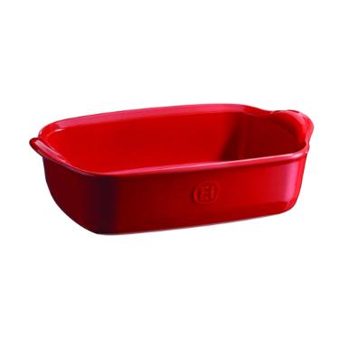 Travessa retangular em cermica Emile Henry 29x19cm vermelha