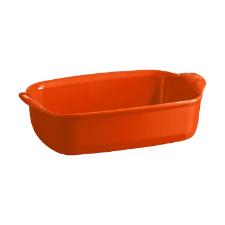 Travessa retangular em cermica Emile Henry 29x19cm laranja