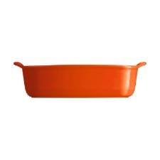 Travessa retangular em cermica Emile Henry 29x19cm laranja