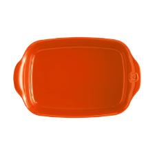 Travessa retangular em cermica Emile Henry 29x19cm laranja