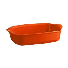 Travessa retangular em cermica Emile Henry 36x23cm laranja