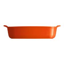 Travessa retangular em cermica Emile Henry 36x23cm laranja
