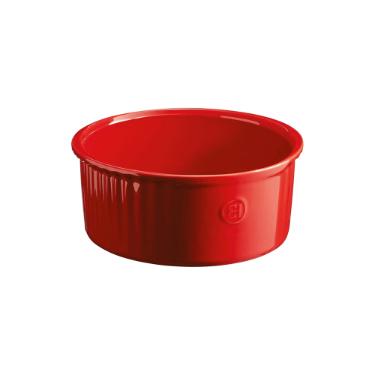 Travessa para souffle em cermica Emile Henry 23cm vermelha