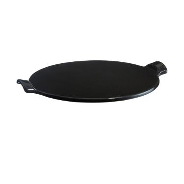 Refratrio para pizza em cermica Emile Henry 37cm preta