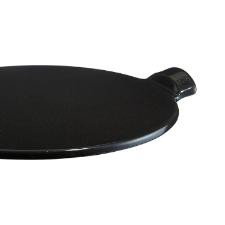 Refratrio para pizza em cermica Emile Henry 37cm preta