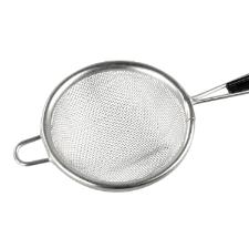 Peneira Fackelmann Everyday em inox 7x18,4cm prata e preta