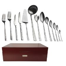 Faqueiro em ao inox Fracalanza Catena 101 peas serve 12 pessoas