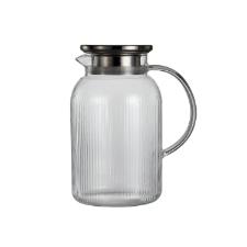 Jarra em vidro canelado e tampa Fracalanza Twinkle 1,5 litro