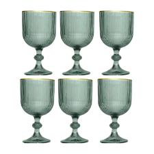 Jogo de taas em vidro borda dourada L'Hermitage Cameratta 365ml 6 peas verde