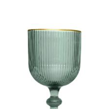 Jogo de taas em vidro borda dourada L'Hermitage Cameratta 365ml 6 peas verde