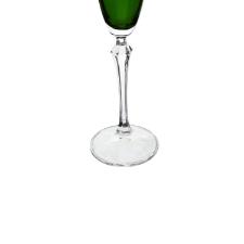 Jogo de taas champanhe cristal ecolgico Bohemia Elizabeth 200ml 6 peas verde