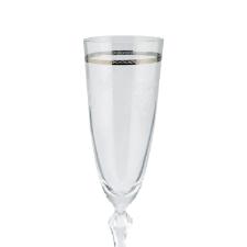 Jogo de taas champanhe cristal ecolgico Elizabeth 200ml 6 peas platinum rim