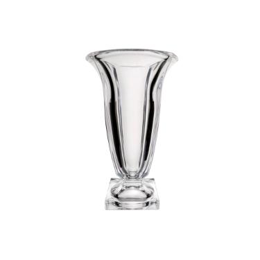 Vaso em cristal ecolgico com p Bohemia Magma 19,5x33cm incolor