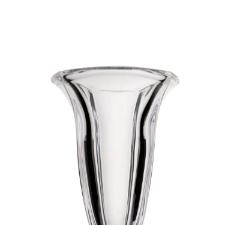 Vaso em cristal ecolgico com p Bohemia Magma 19,5x33cm incolor