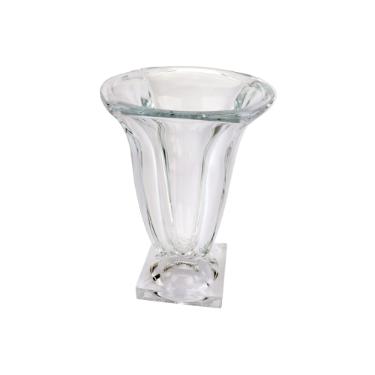 Vaso em cristal ecolgico com p Bohemia Magma 19,8x20,8x29cm incolor