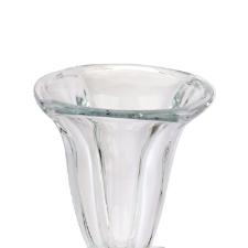 Vaso em cristal ecolgico com p Bohemia Magma 19,8x20,8x29cm incolor