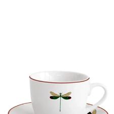 X�cara caf� porcelana L'Hermitage Lib�lula 80ml branco